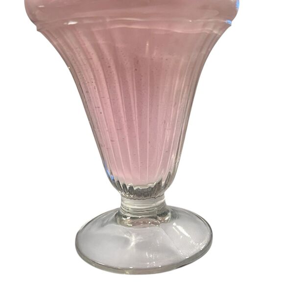 Faux Fake Ice Cream Sundae Parfait Food Display Heavy Glass Dish Realistic Decor - Picture 6 of 7